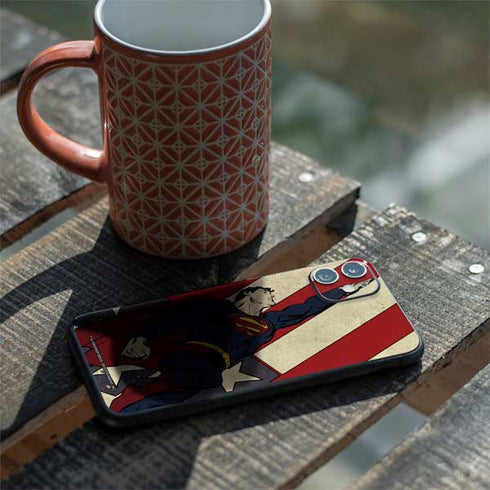 DC Comics Superman Vintage Pose American Flag iPhone 11 Skin